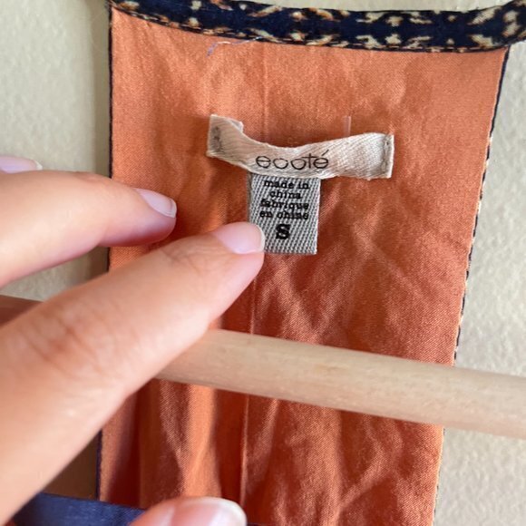 Urban Outfitters Ecote’ Gigi Orange Floral Print Dress‎ Womens Size S Mini - Picture 6 of 10